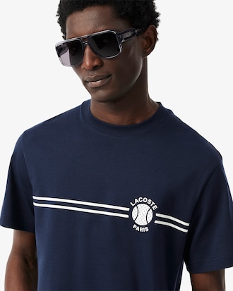 Men's Printed Embroidered Cotton Jersey T-Shirt
