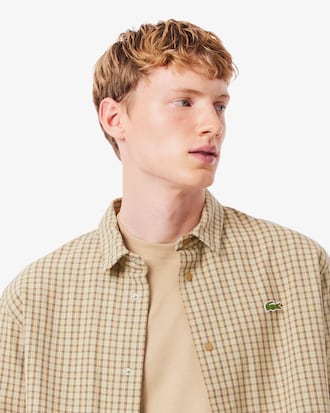 Men's Oversized Heavy Cotton Plaid Overshirt