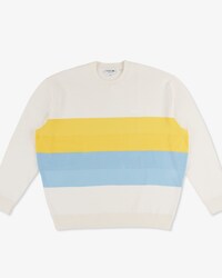 Men&rsquo;s Crew Neck Tricolor Cotton Blend Sweater