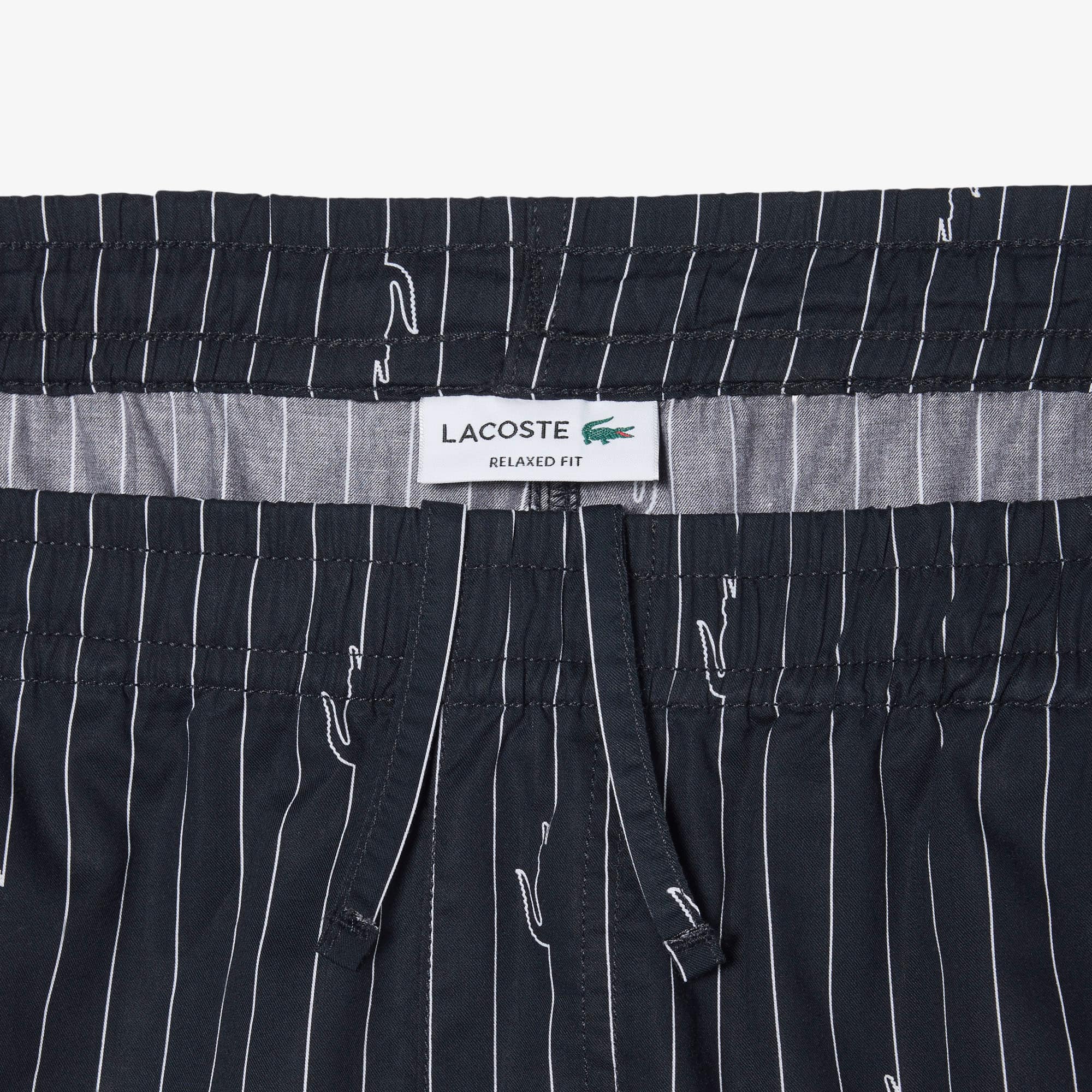 Crocodile Print Stripe Cotton Shorts - Shorts & Swim - New In 2026