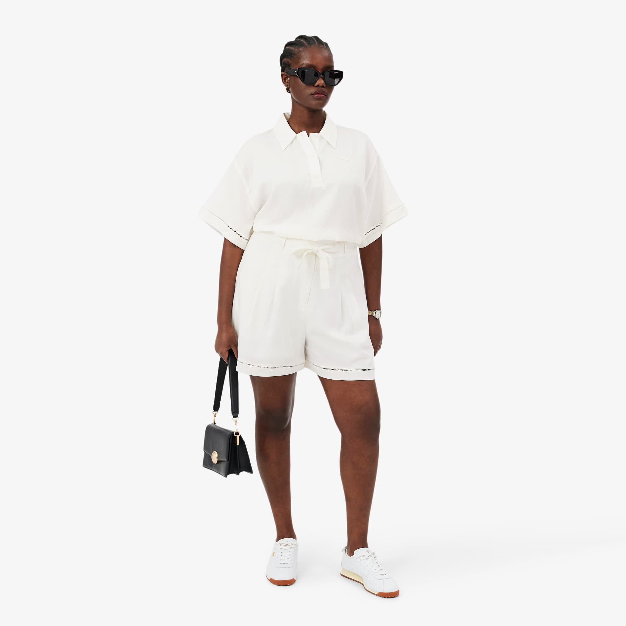 Oversized Fluid Twill Polo - Women's Collection - New In 2026