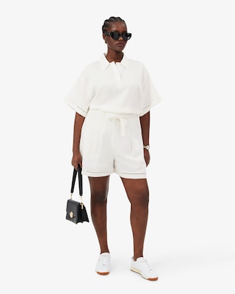 Polo oversize twill fluide