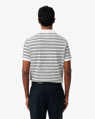 Classic Fit Striped Petit Piqu&eacute; Polo