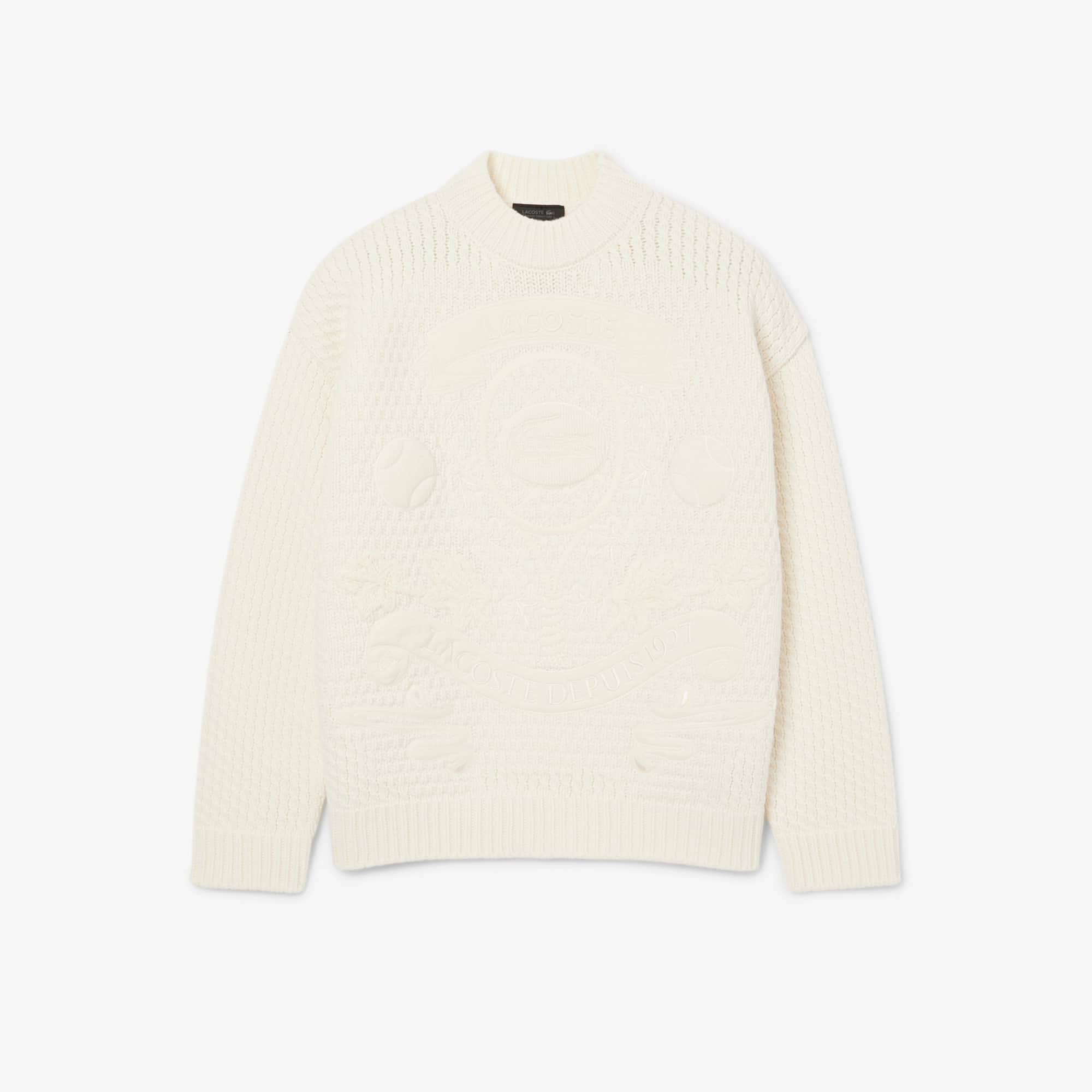 Runway Embroidered Badge Wool Sweater