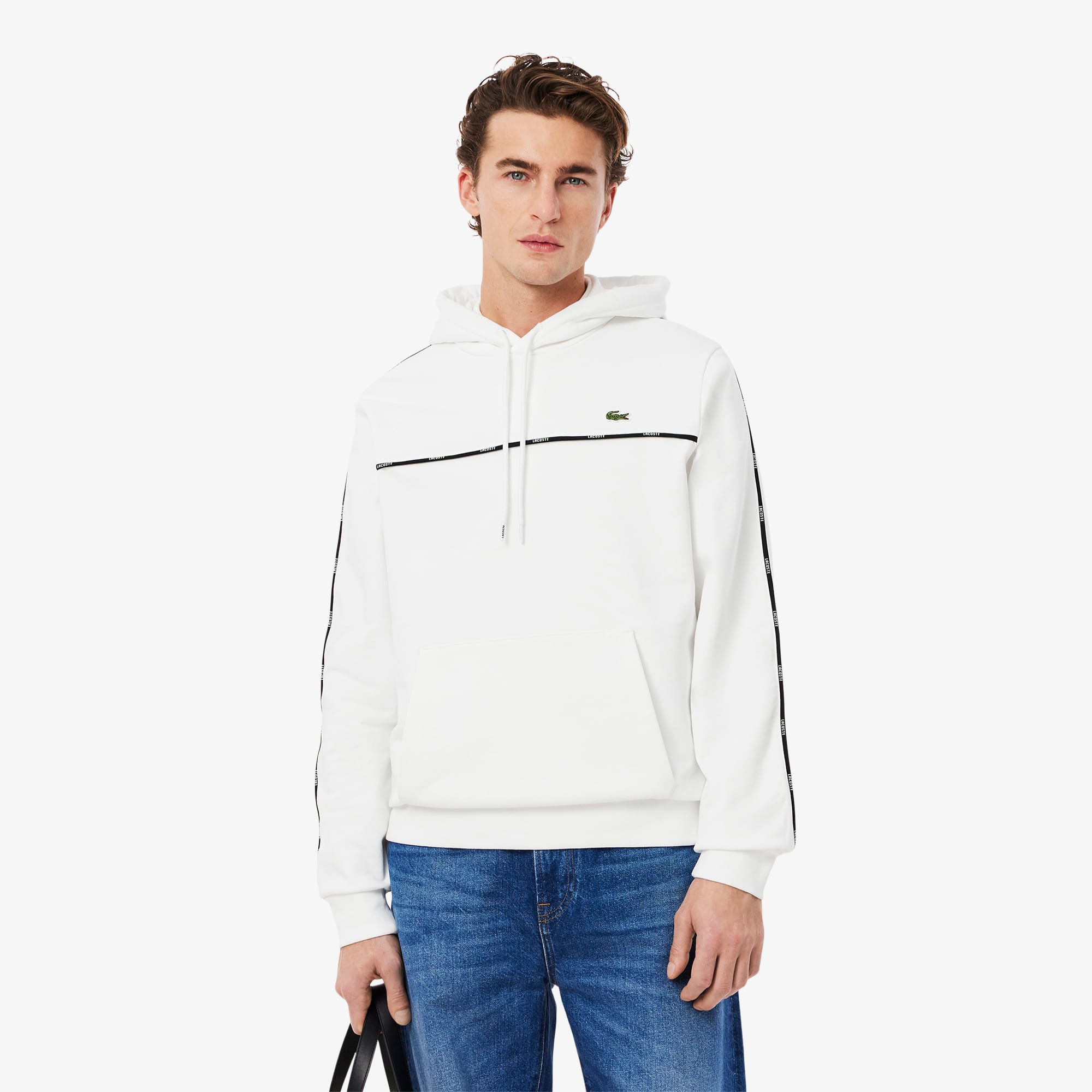 Lacoste Men's Classic Fit Logo Stripe Sweatshirt