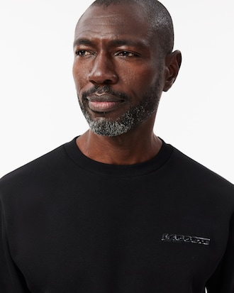 Men's Piqué Badge Accent Sweatshirt