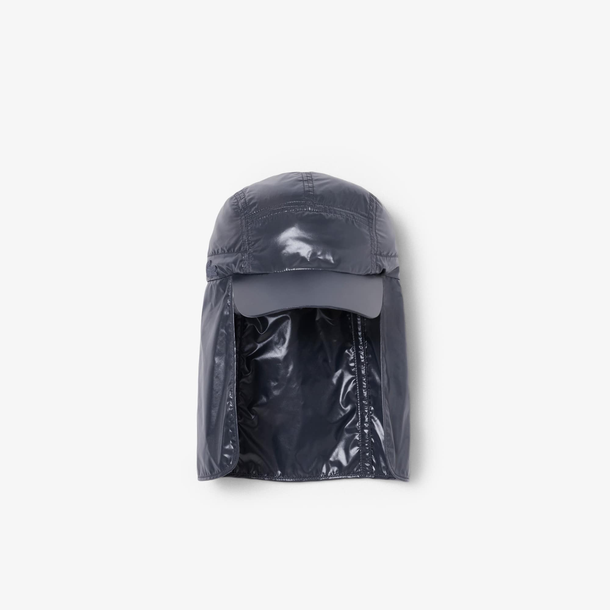 Lacoste Runway Glossy Taffeta Sahara Cap - One Size In Blue