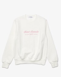 Women&rsquo;s Loose Fit Crew Neck Embroidered Fleece Sweatshirt