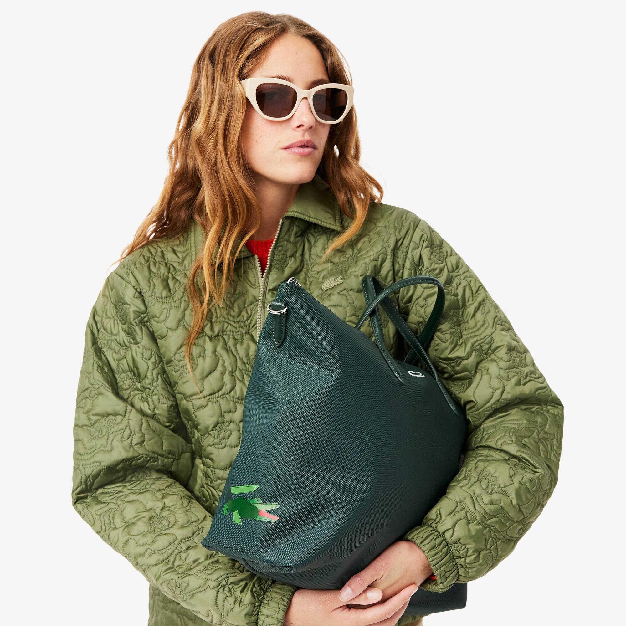 ★LACOSTE★ Women's Lenglen Large Tote Bag NU5015D55G C87 Women's Large Lenglen Leather Bag - Bags - New In 2025 | Lacoste