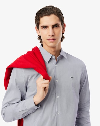 Men's Slim Fit Striped Stretch Button Down Shirt