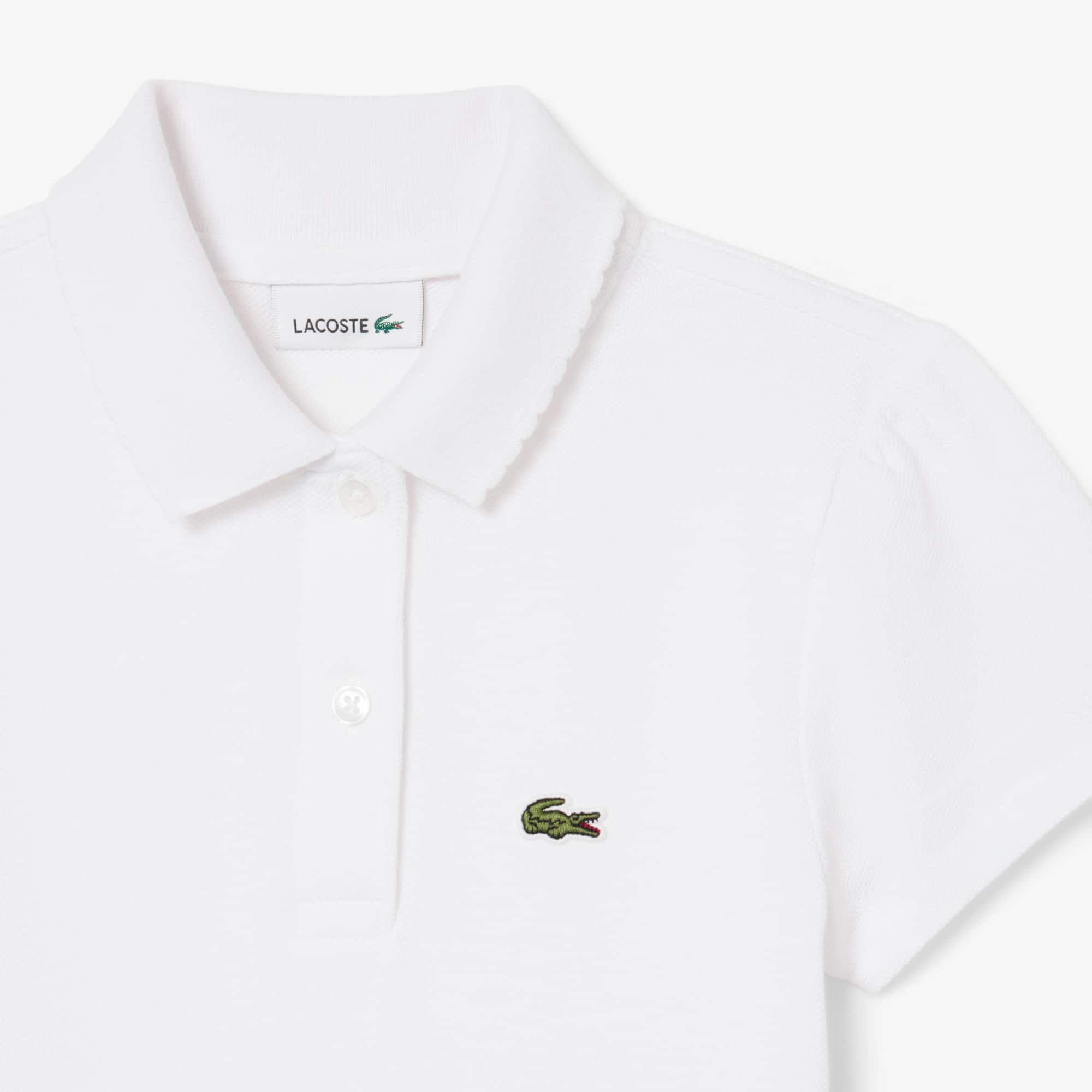 Girls' Scalloped Collar Piqué Polo