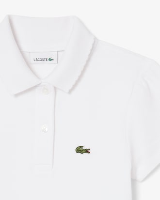 Girls' Scalloped Collar Piqu&eacute; Polo
