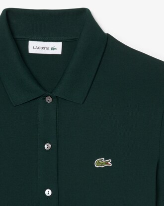 Vestido Polo Plisado de Piqu&eacute; Stretch