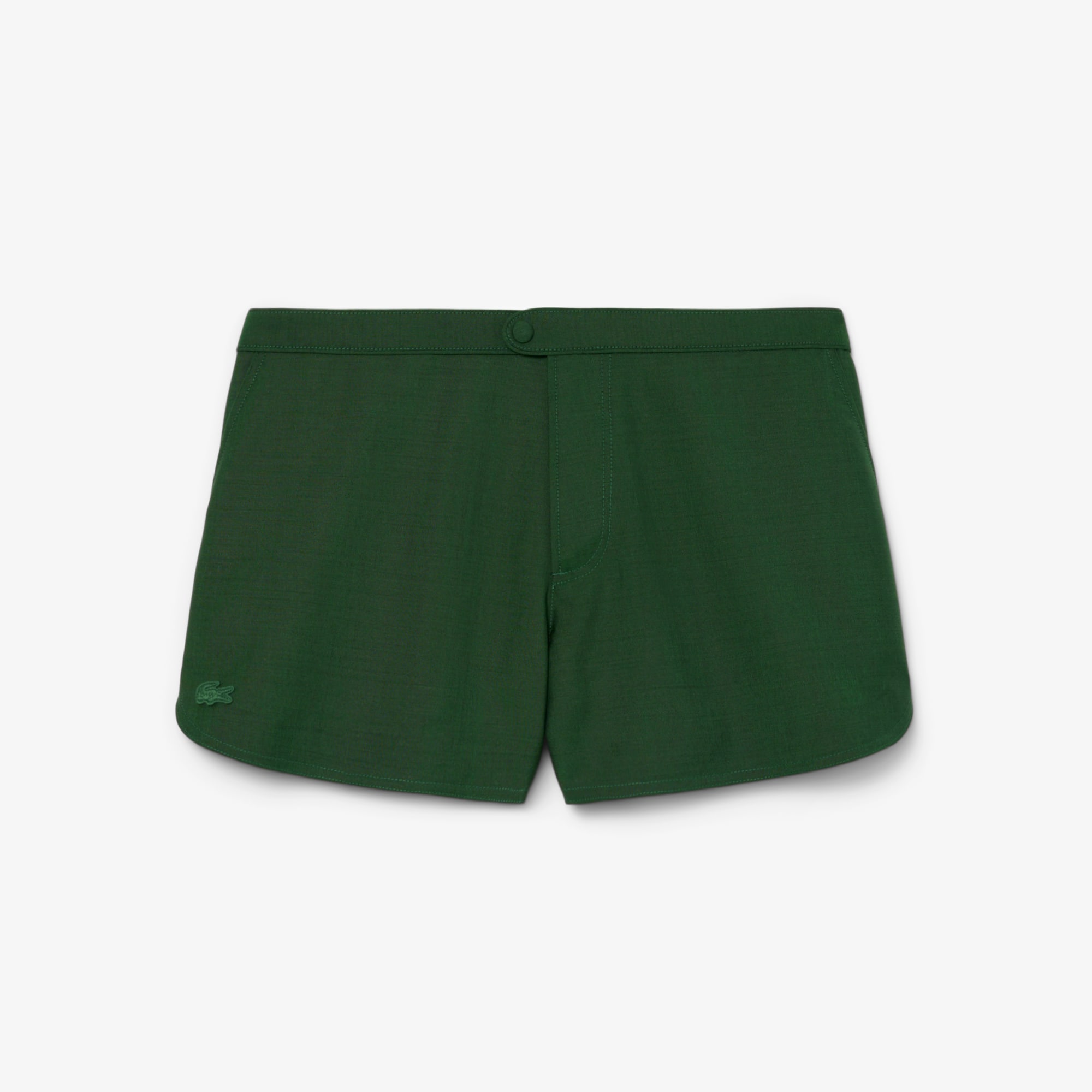 Runway Trim Accent Wool Shorts