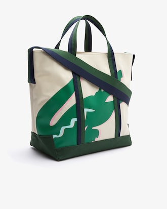 Summer Pack Crocodile Print Cotton Tote