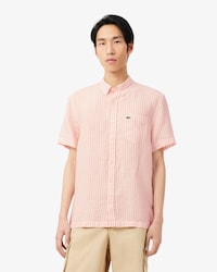 Men's Regular Fit Short Sleeve Linen Shirt