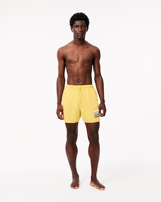 Men's Washed Effect Swim Trunks