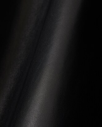 Runway High Ribbed Neck Leather Jacket