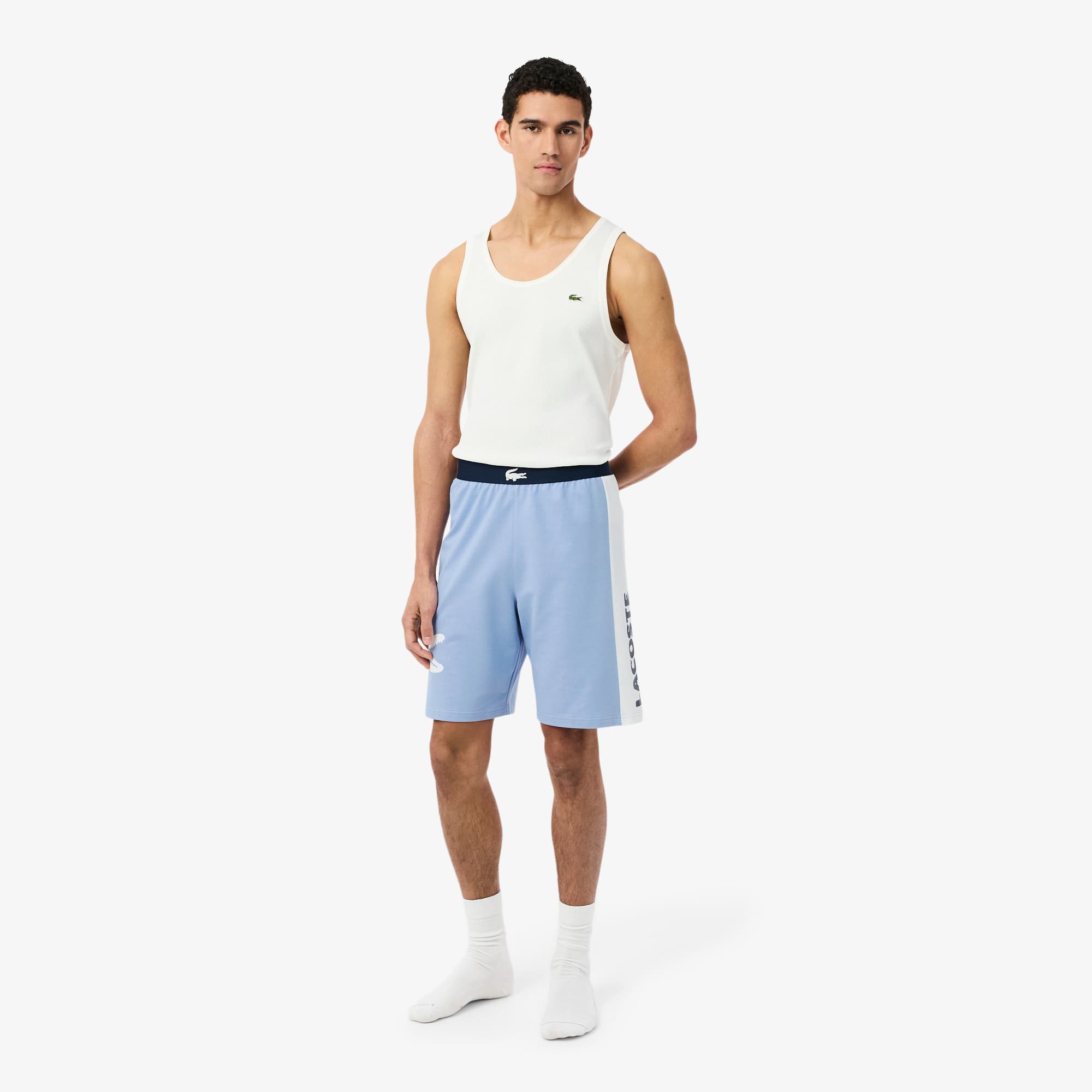 Straight Cut Fleece Loungewear Shorts