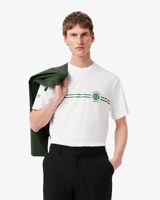 Men's Printed Embroidered Cotton Jersey T-Shirt