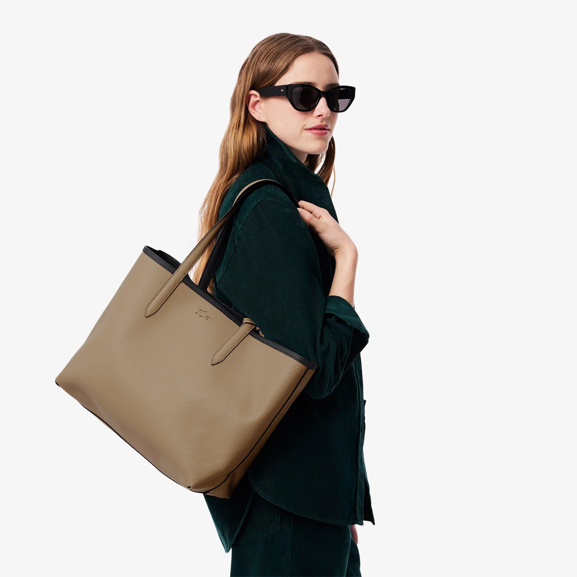 ★LACOSTE★ Women Anna Hobo Crossbody Bag NF4642A55G A91 Women's Anna Reversible Tote & Pouch - Bags - New In 2025