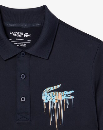Polo para hombre con estampado Lacoste Sport Miami Open