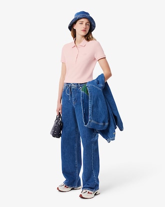 Women's L.12.D Slim Fit Stretch Mini Piqué Polo