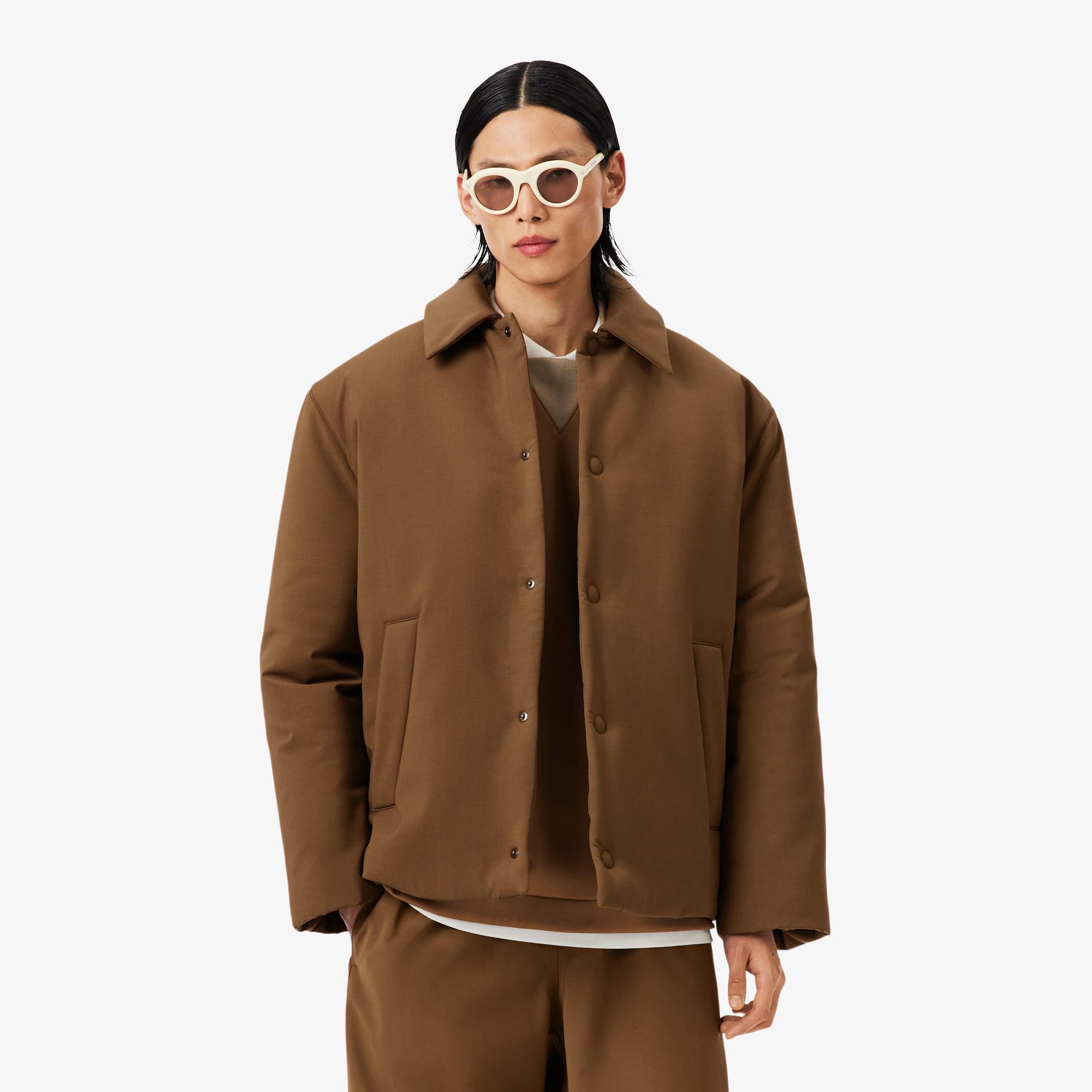 Lacoste Runway Padded Wool Blend Jacket