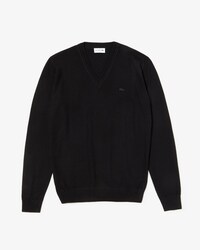 Men's V-neck Wool Jersey Sweater