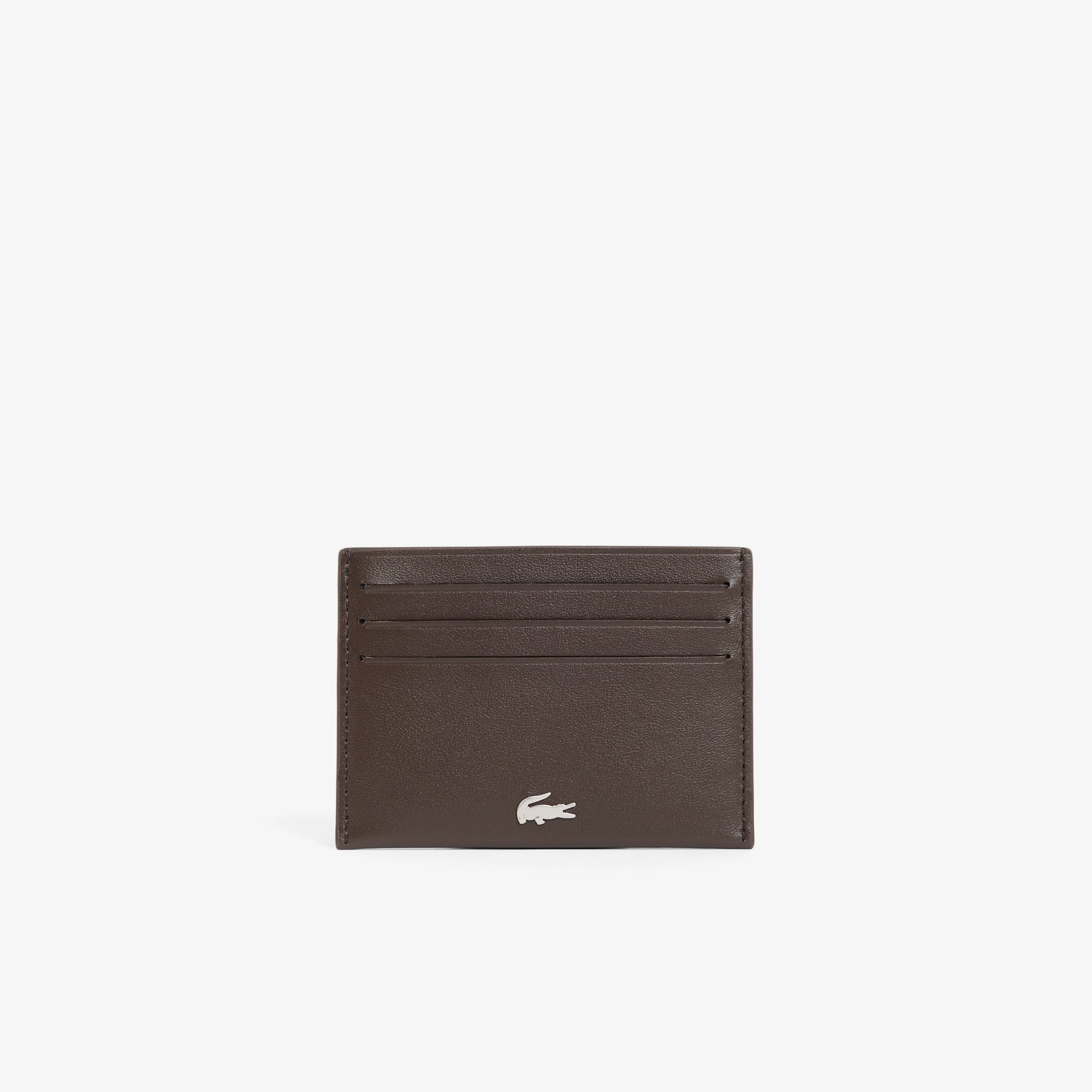 Lacoste Fg Leather Card Holder - One Size In Brown