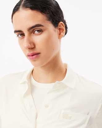 Women's Slim Fit Ribbed Collar Shirt