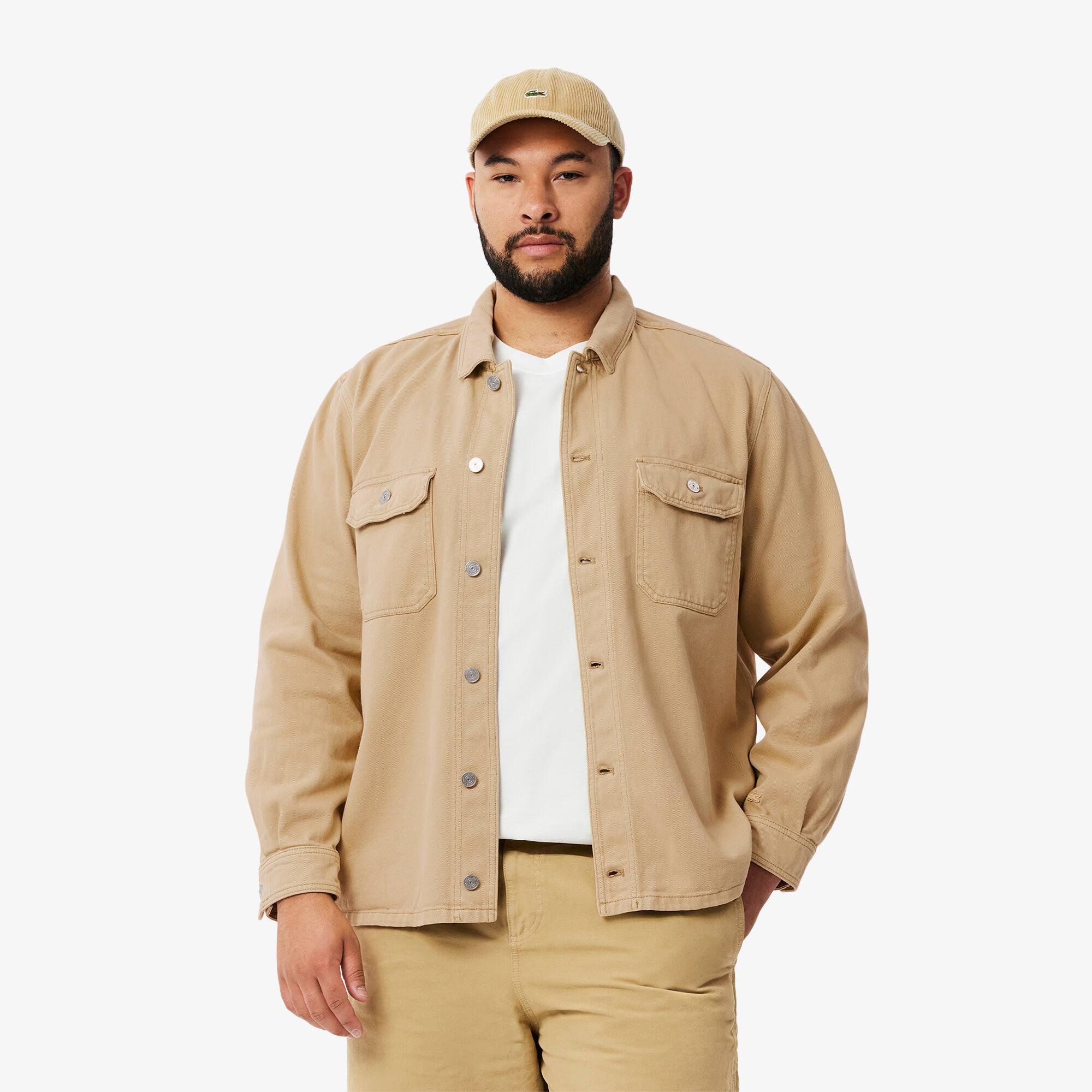 Men's Oversized Denim Overshirt - Button Down Shirts - New In 2026