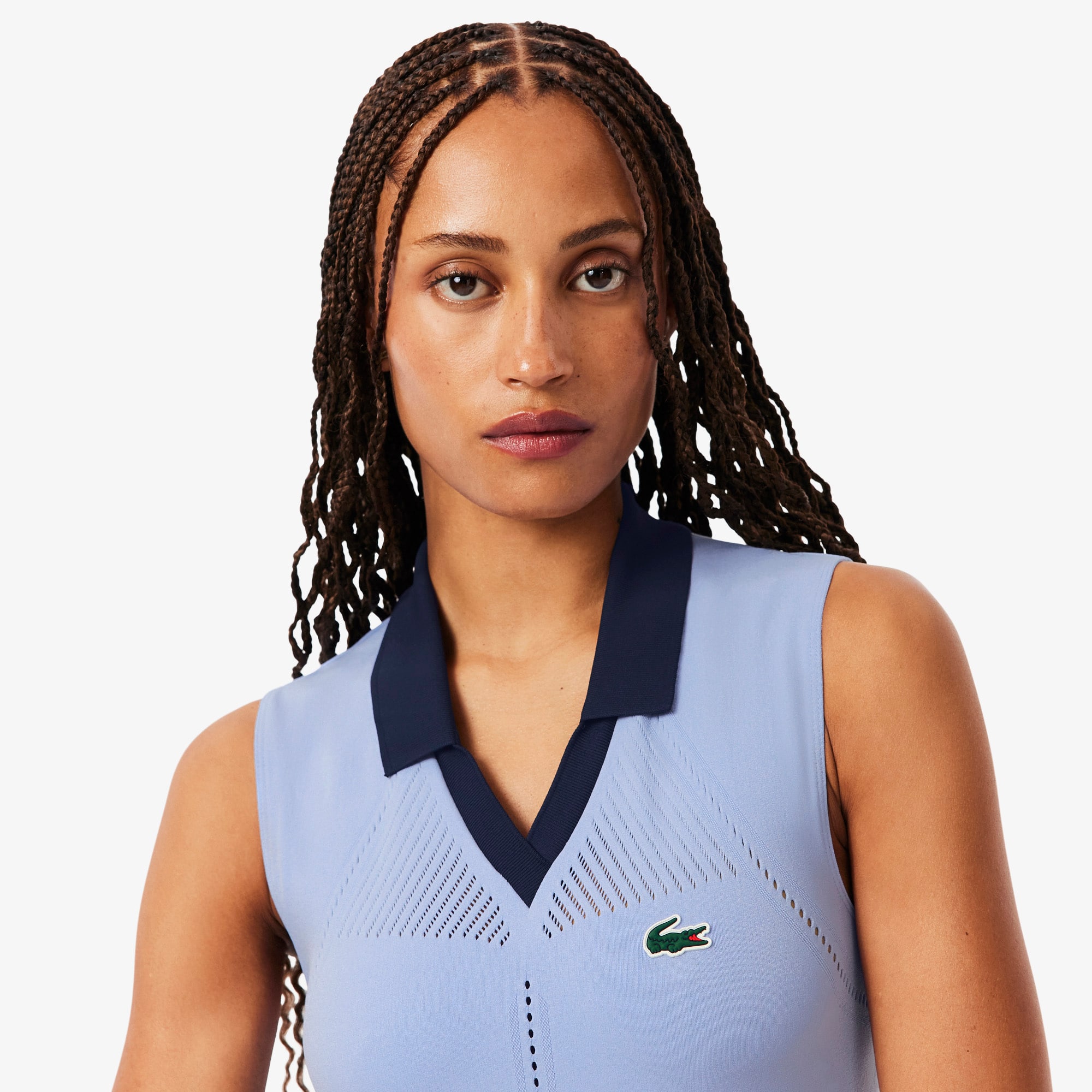 Women's Sleeveless Stretch Knit Tennis Polo - Polo Shirts - New In