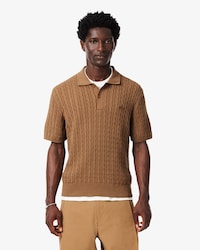 Polo maille torsad&eacute;e coton classic fit