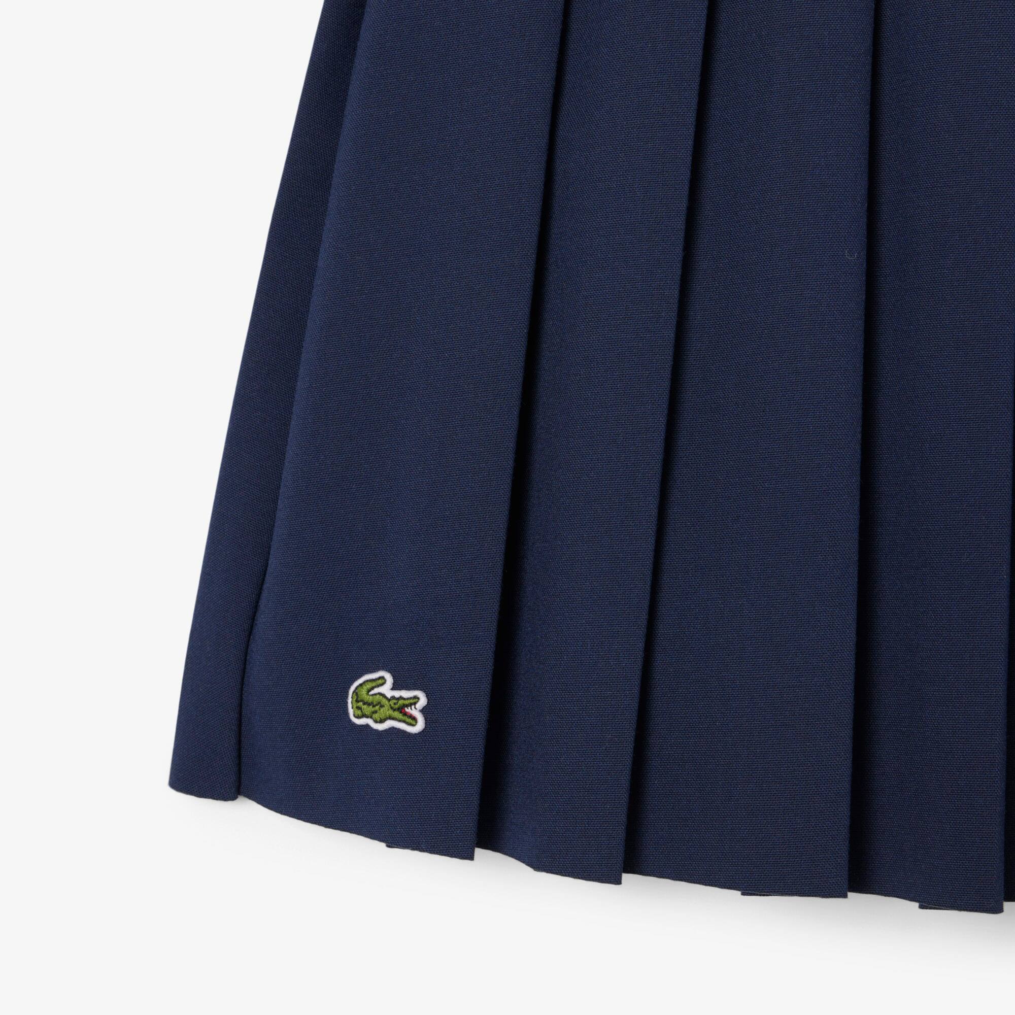 Girls' Oxford Cotton Pleated Skirt