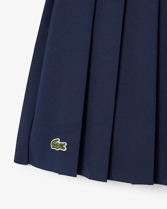 Girls' Oxford Cotton Pleated Skirt