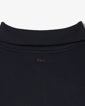 Loose Fit Zipped Neck Piqu&eacute; Sweatshirt