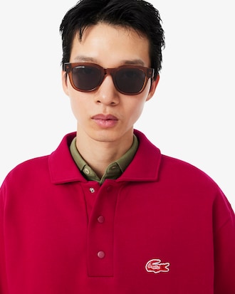 Fleece Polo Collar Sweatshirt