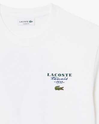 Embroidered Accent Tennis Print Jersey T-shirt