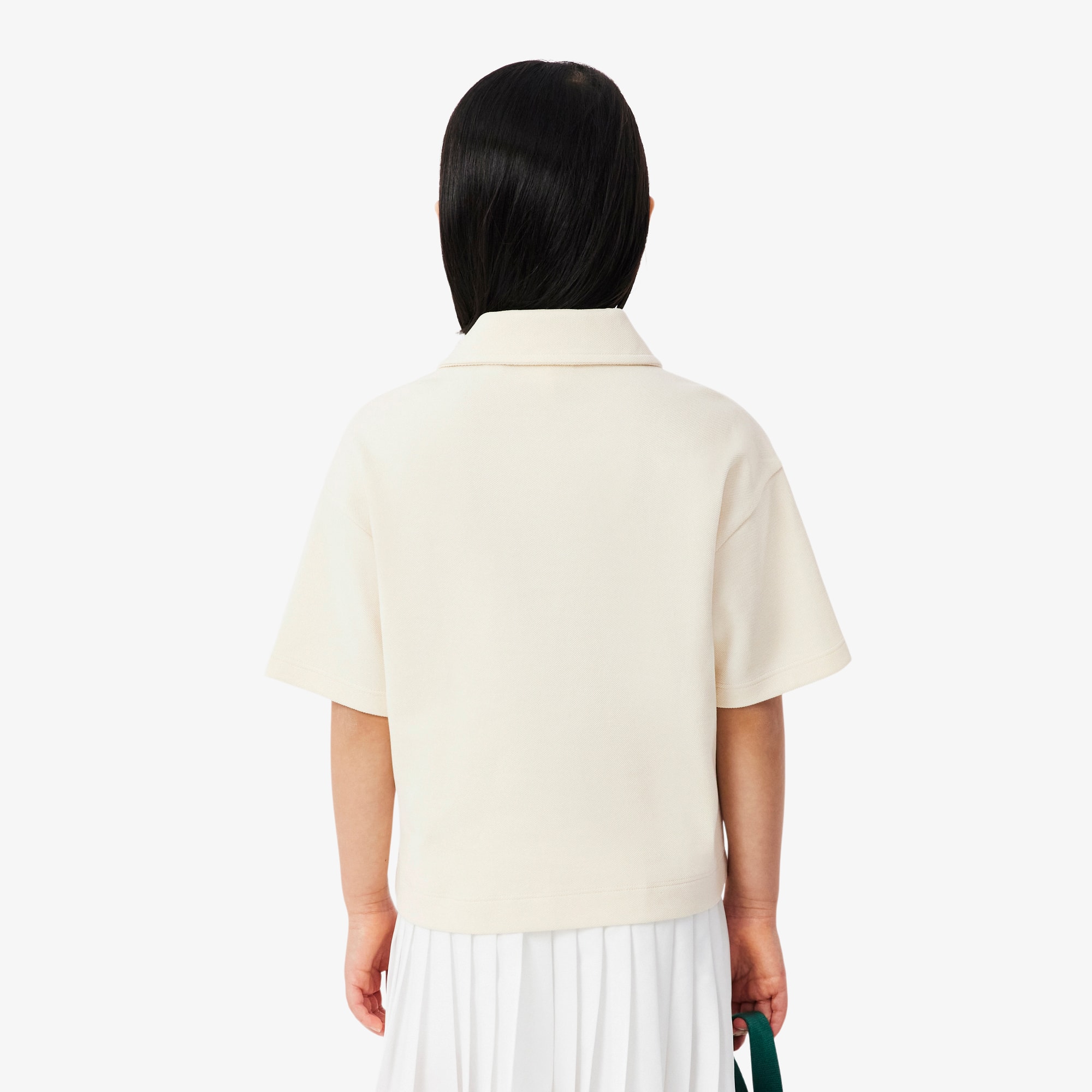 Girls' Oversized Piqué Polo