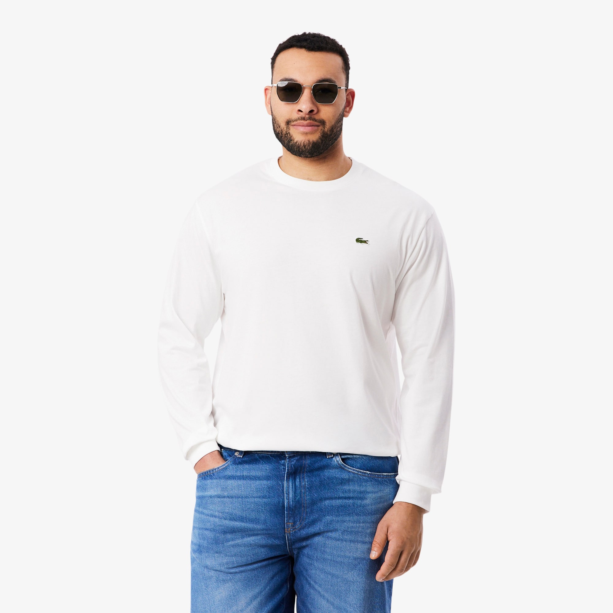Men's Long Sleeve Cotton T-Shirt - T-shirts - New In 2026 | Lacoste