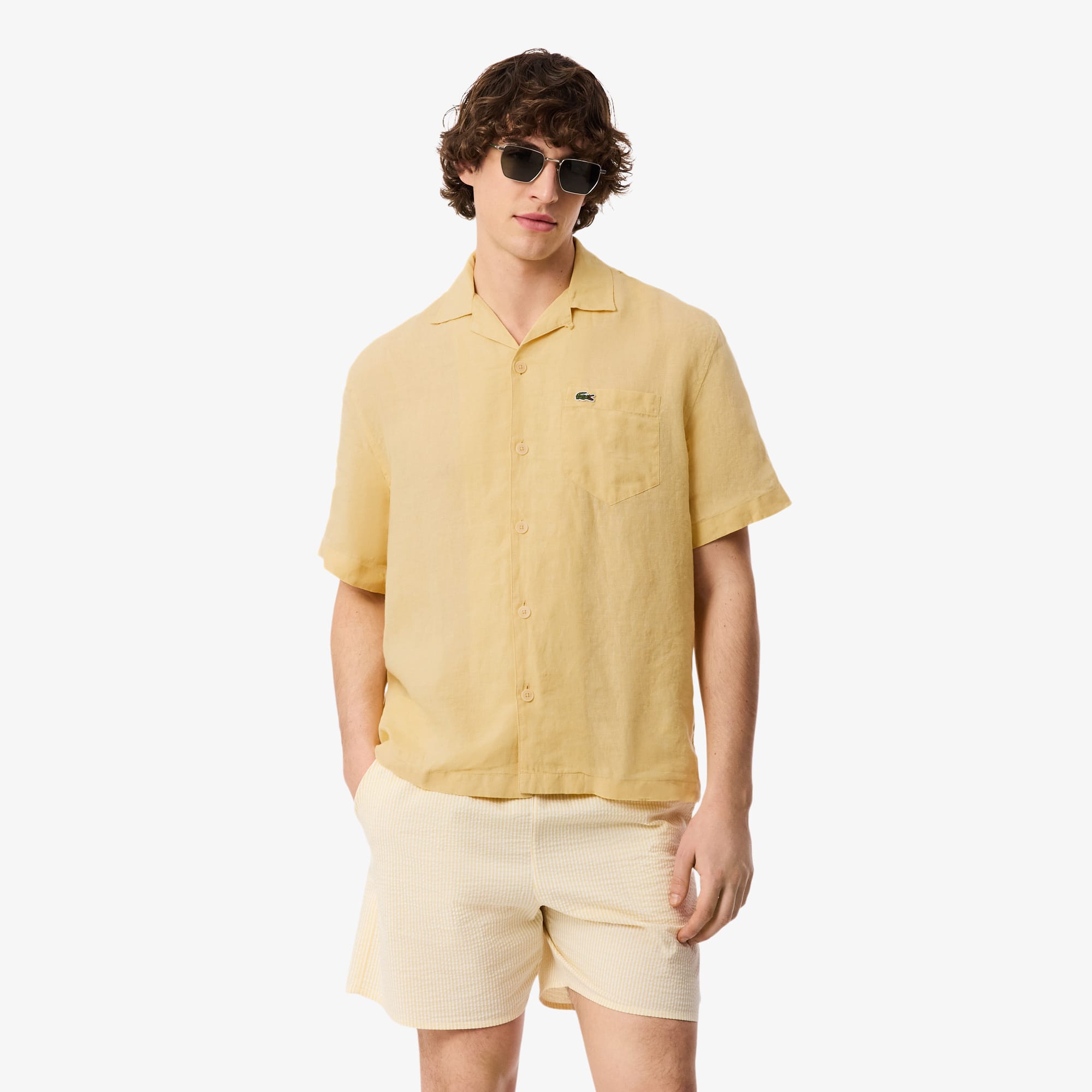 Lacoste Relaxed Fit Linen Shirt