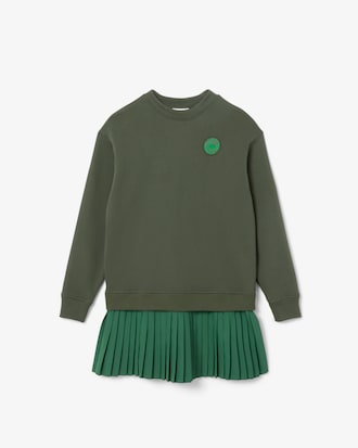 Vestido estilo sudadera plisado para mujer