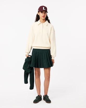 Women's Embroidered Fleece Polo Sweatshirt