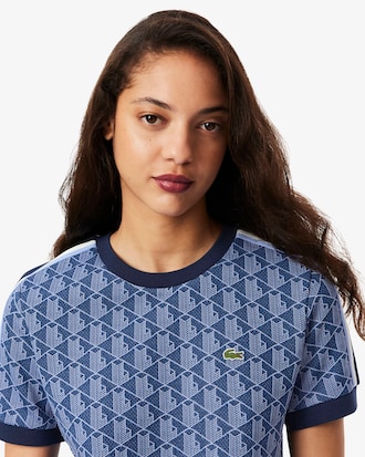 Playera Ajustada Con Monograma Para Mujer