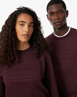 Sweatshirt molleton marquage emboss&eacute;