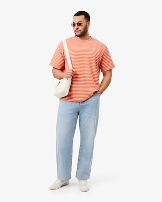 Textured Striped Cotton T-shirt