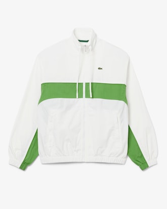 Relaxed Fit Zipped Cotton Twill Jacket