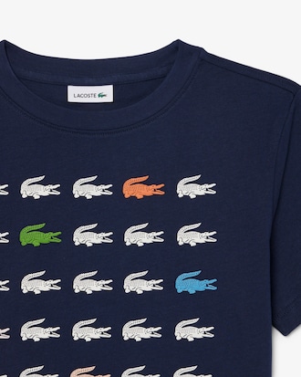 T-shirt coton imprim&eacute; crocodile