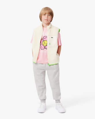 Kids' Vintage Flower Print Cotton T-Shirt